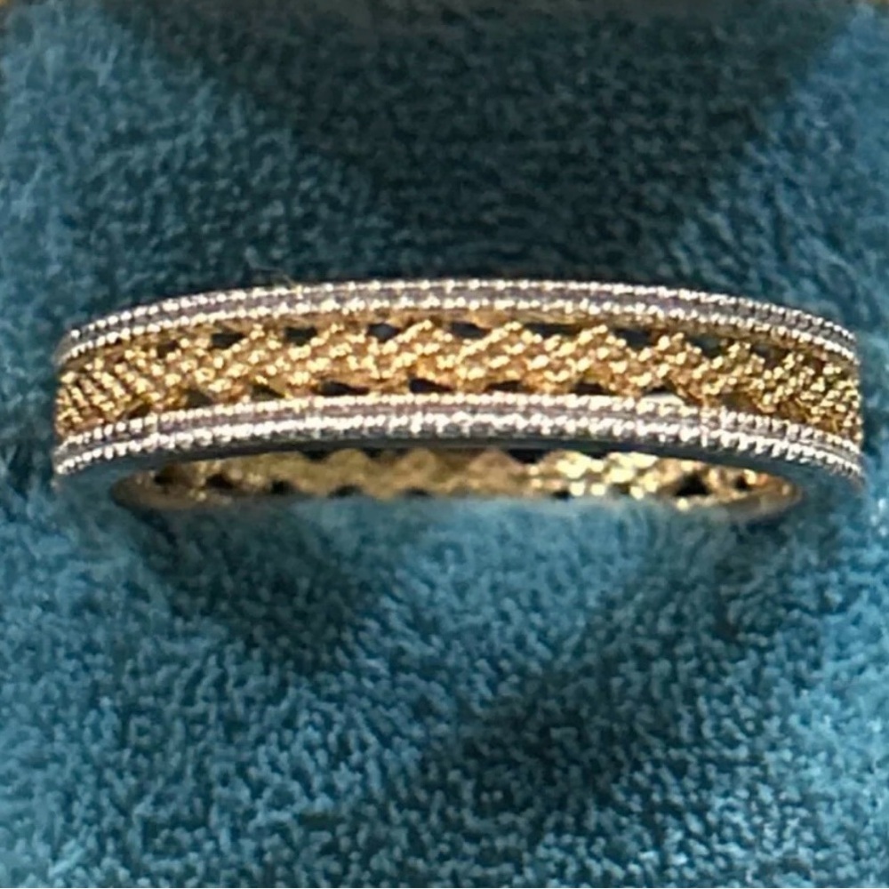 STERLING‎ SILVER & VERMEIL DESIGNER SIGNED DQ WAVE